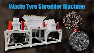 How to recycle whole waste tires? Incredibly sharp waste tyre shredder machine for any rubber waste