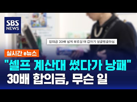 "셀프 계산대 썼다가 낭패"…30배 합의금, 무슨 일 / SBS / 실시간e뉴스