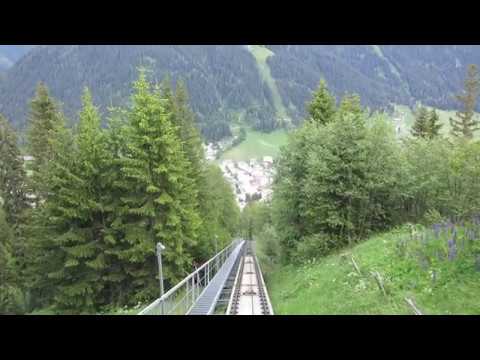 Standseilbahn 7270.01 Davos Schatzalp - Talfahrt 2020 - funicular Switzerland - Schatzalpbahn