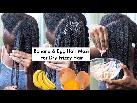 Banana & Egg Hair Mask For Dry, Frizzy, Damaged Hair...