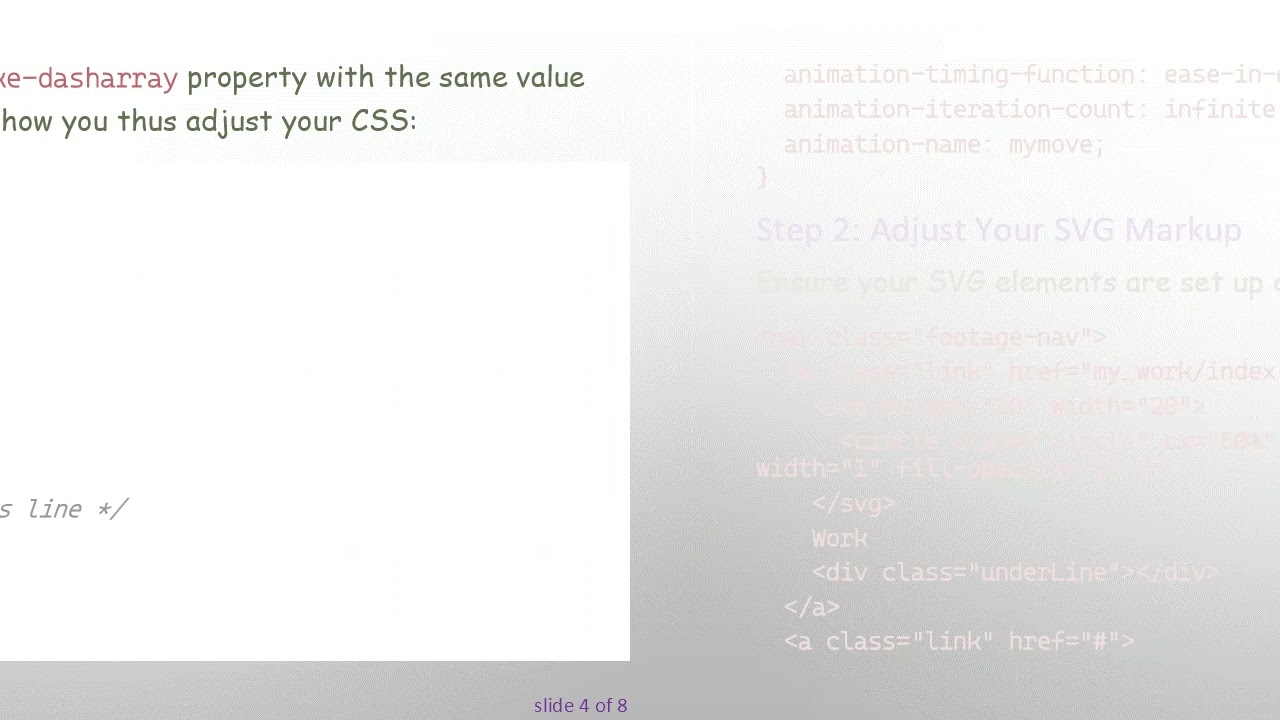 Fixing Your @ keyframes Animation Not Working with SVG stroke-dashoffset Property