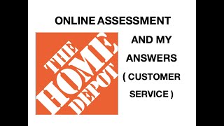 Home Depot Assessment Test  & my answers | Customer Service job assessment Test Answers