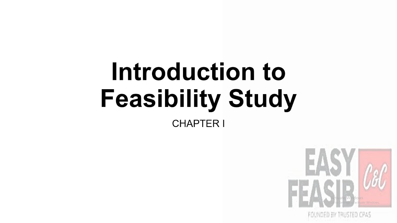 CHAPTER 1 - Introduction to Feasibility Study