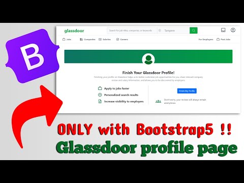 Build Glassdoor profile page with Bootstrap 5 - For beginners!