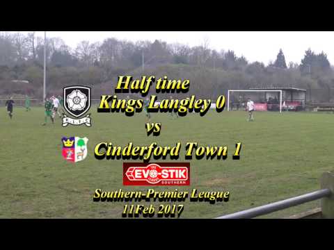 Kings Langley v Cinderford Town Evo Stik Southern Premier League highlights 11 Feb 2017