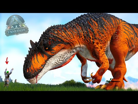 GIGANOTOSAURIO EVOLUCIONADO! NUEVO GIGANOTOSAURUS DE PALEO ARK dinosaurio mas peligroso ARK Fjordur