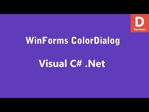 Visual C Color Dialog Control