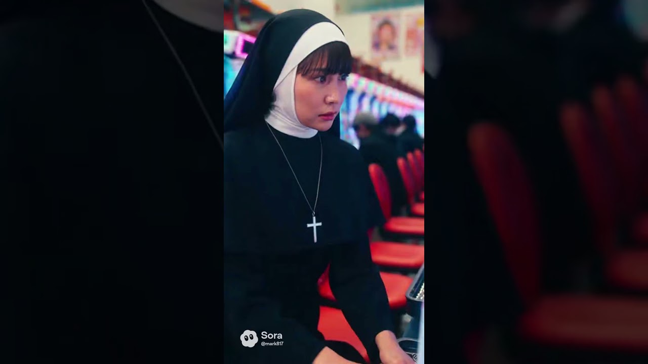 教会のシスターがパチンコの海物語を打つ。パチンコで負けて大損 #パチンコ初心者 #パチスロ #パチンコ