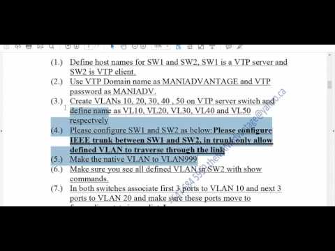 VLAN, VTP, Trunking and EtherChannel Lab