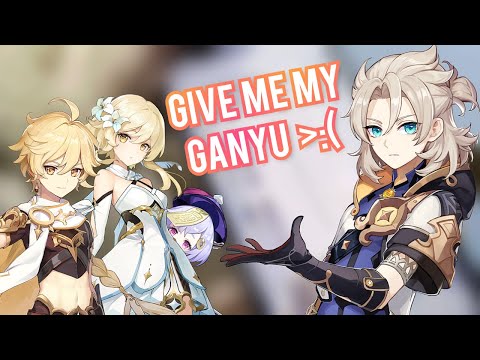 Albedo/Fischl's CN VA pulls for Ganyu in public [ft.Lumine and Aether CN VA]