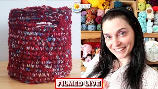 Use Your Discontinued Yarns To Make a Basket - LIVE Crochet Tutorial - September 8, 2025