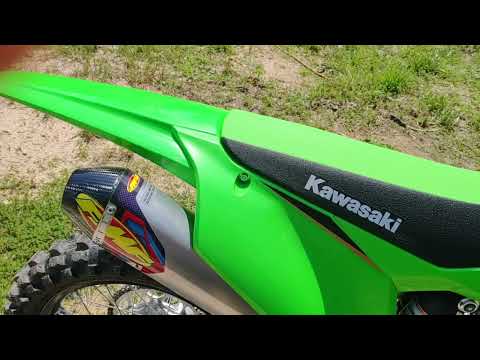 2022 kx450 with FMF 4.1 RCT exhaust with megabomb header without spark arrestor