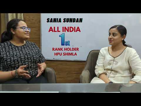 Sania Sundan Rank 1 PU Law Entrance 2024 topper interview
