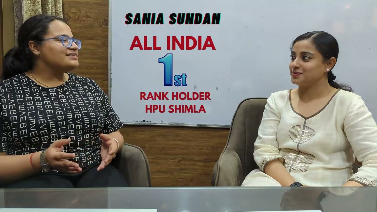 Sania Sundan shares her strategy to achieve Rank 1 in PU Law Entrance 2024