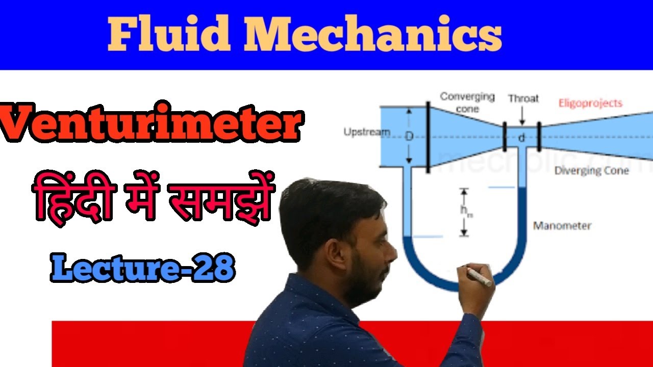 Venturimeter derivation in hindi || Venturimeter derivation class 11 || venturimeter fluid mechanics