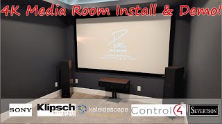 4K Dolby Atmos Theater Install & Demo! Sony, Klipsch, Kaleidescape, Control4, Denon - Houston, TX