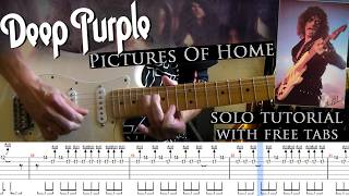 Deep Purple - Pictures Of Home guitar solo lesson (with tablatures and backing track)