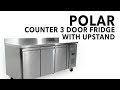 U-Series  DL915 Medium Duty 417 Ltr 3 Door Stainless Steel Refrigerated Prep Counter With Upstand Product Video