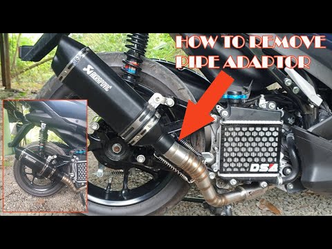 How to remove after market pipe adaptor (Akrapovic Double-Outlet)
