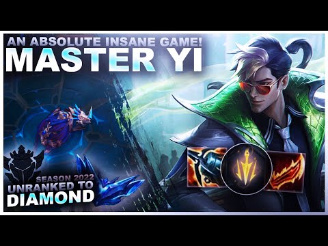 AN INSANE GAME ON MASTER YI!?! - Unranked to Diamond | League of Legends