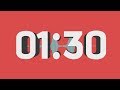 90 Second - 3D Timer - 1:30min Countdown With Music and Alert