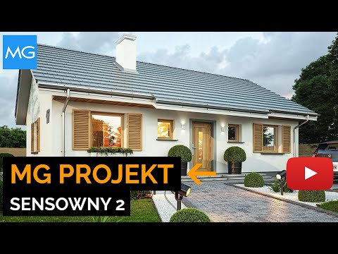 Projekt domu Sensowny 2 MG Projekt - 71,18 m2 - koszt budowy 107 tys. zł