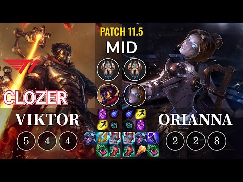 T1 Clozer Viktor vs Orianna Mid - KR Patch 11.5