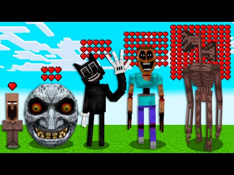 都市伝説モブたちに変身できる世界がヤバすぎた【まいくら・マインクラフト・カートゥンキャット/ルナムーン/サイレンヘッド/トレインイーター】