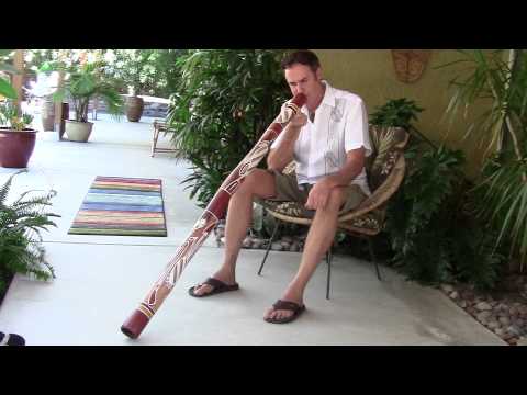 "Water Trekking" Eucalyptus Didgeridoo by Leslie Wilika