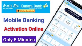 How to Activate Canara Bank Mobile Banking | Canara Bank Mobile Banking Registration Online 2020