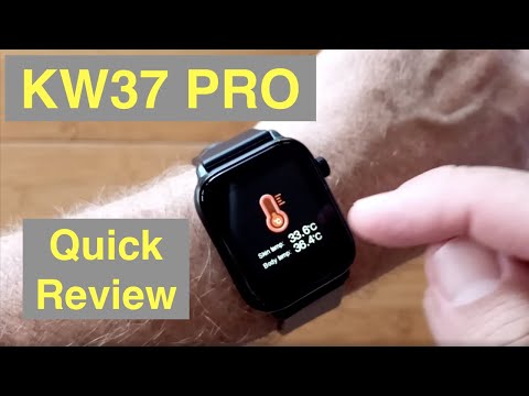 Kingwear KW37 PRO Temperature Apple Watch Shaped IP68 Waterproof Health Smartwatch: Quick Overview