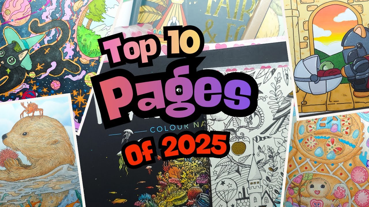 Top 10 Pages 2025 - Which were my Favourite Coloring Pages from Last Year? 💗💜💗