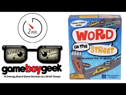 The Game Boy Geek's Allegro (2-min) Review of Word on the Street