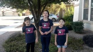 Jewel, Julia, Joelle Lally showing their Basha Bobcat spirit.......
