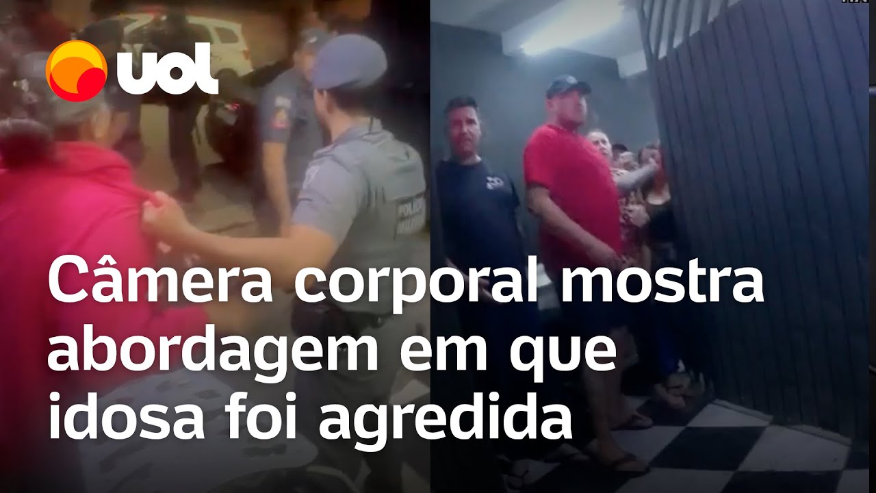 Câmera de PM mostra início de abordagem em que idosa foi agredida em SP