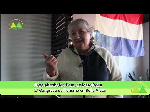 Ilone Altenhofen Pdte. de Mate Roga 2° Congreso de Turismo en Bella Vista