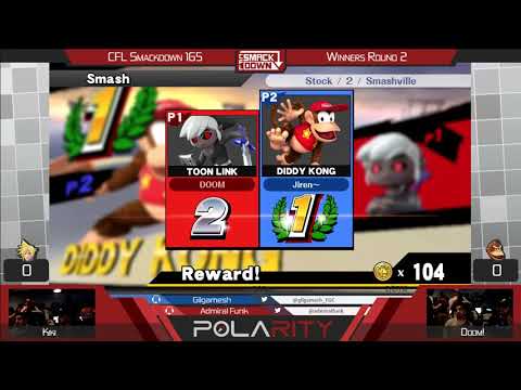 CFL Smackdown 165 WiiU - Kiki (Diddy Kong) vs Doom! (Toon Link) - Winners R2