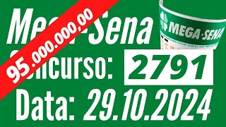 Resultado MEGA-SENA, Mega Sena de hoje, Mega-Sena de 29/10,