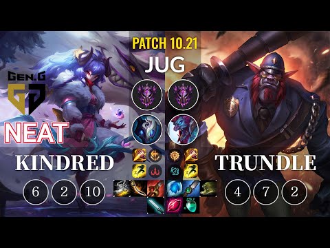 GEN Neat Kindred vs Trundle Jungle - KR Patch 10.21