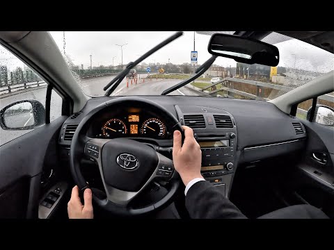 2010 Toyota Avensis [ Dynamic ] 2.0l 126HP | POV Test Drive in rainy day | Fuel consumption check