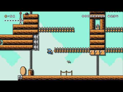 カスタムスクロールの飛行船[150coins] by スーパー3だいめ - Super Mario Maker 2 - No Commentary 1by