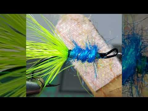 Pepefly - Blue / Chartreuse - Double hook