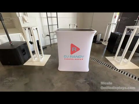 How to set up a pop up table trade show counter?