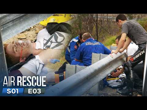 Motorcyclist Trapped Against Guardrail | Air Rescue Season 1 Episode 3