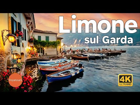 Limone sul Garda, Lake Garda - Italy Sunset Walk (4K UHD)