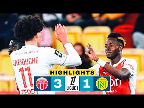 AS Monaco vs Nantes 3-1 Résumé | Simon Adingra Goals | Ligue 1 Highlights | Golovin Red Card 