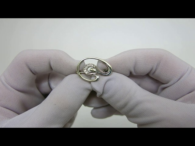 Срібна брошка 6110012 Відео огляд