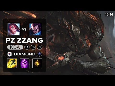 Pz ZZang Yasuo vs Fiora Top - KR Diamond - Patch 13.14 Season 13