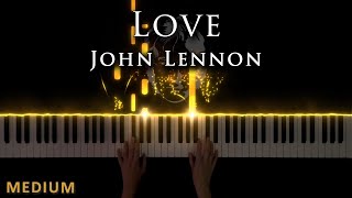 Love - John Lennon | MEDIUM PIANO Tutorial + Sheet Music