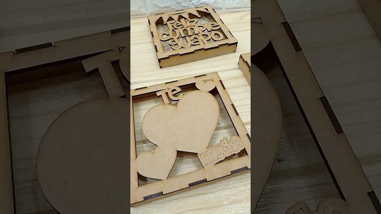 Cajas de madera con mensajes. Ideales para regalos del día del cariño #cortelaserguatemala